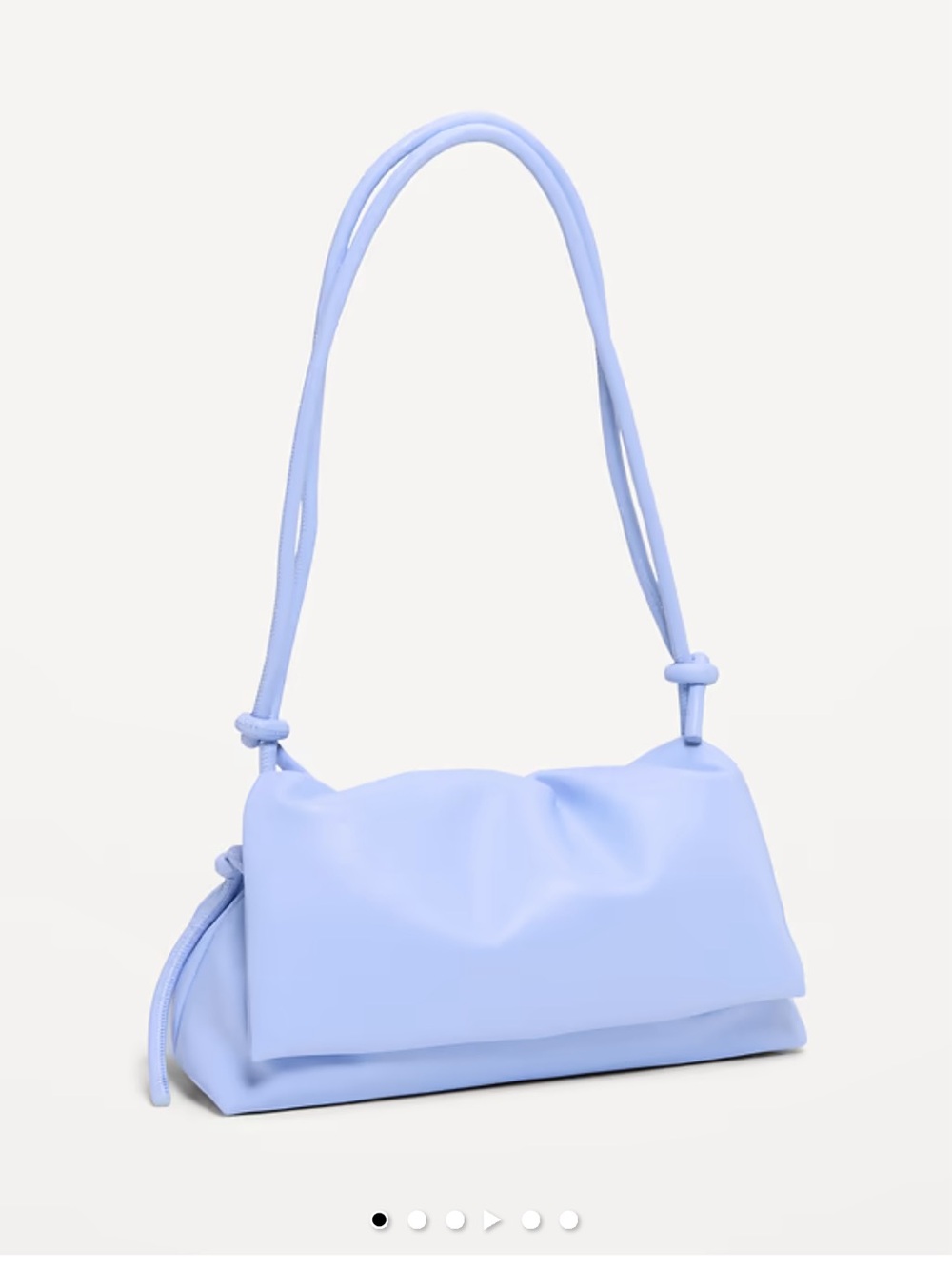 Old navy 🩵 flax flower blue faux leather shoulder bag NWT